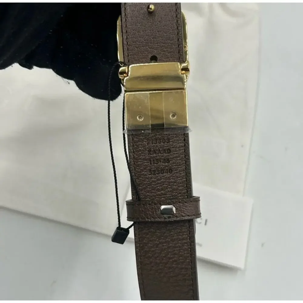 Men's Gucci GG Supreme belt with interlocking G buckle size 115 cm/46 inches